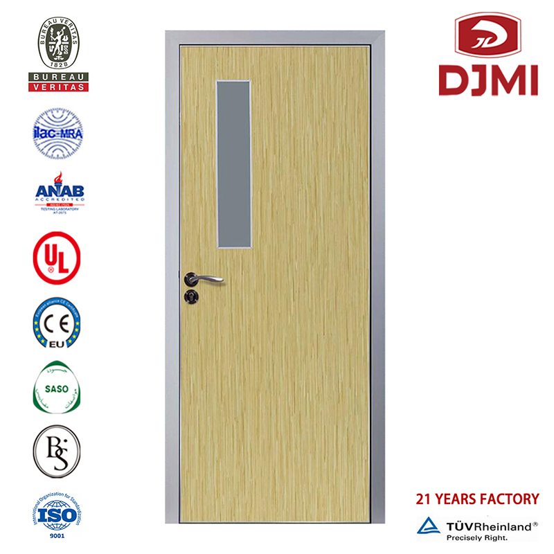 Nieuwe instellingen Cpl Houten klaslokaal Flush melamine deur Chinese fabriek Gelamineerd houten glazen inzetstuk Hout Goede kwaliteit melamine deurhuid Hoge kwaliteit houten akoestische Mdf-interieur