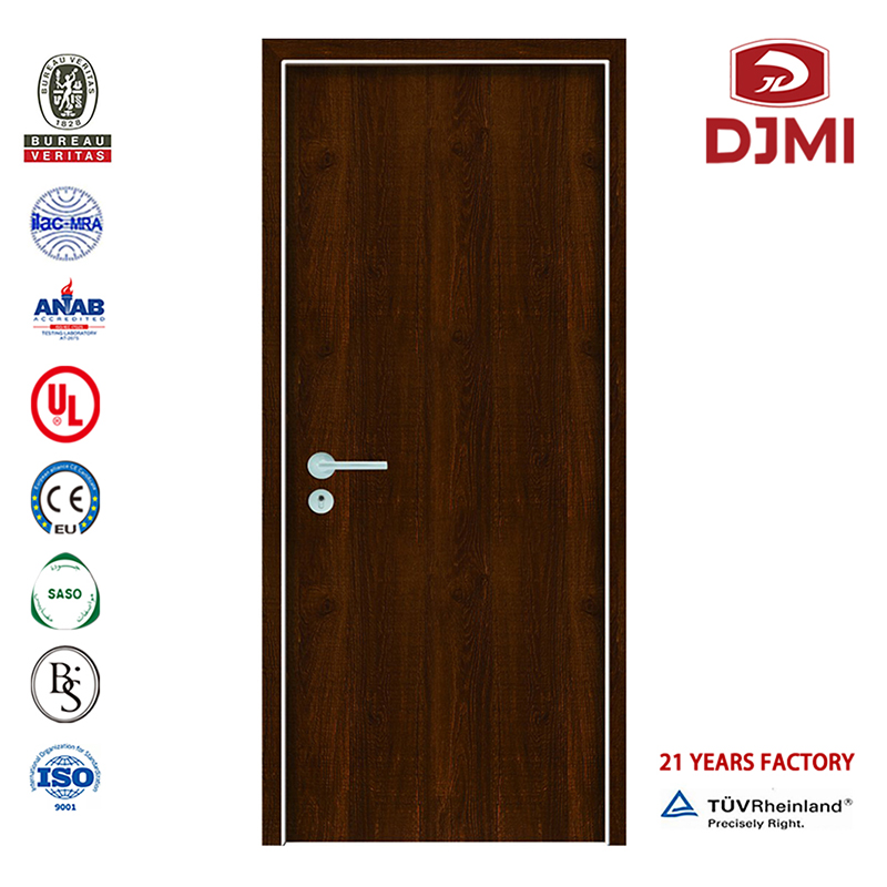 Nieuwe instellingen 0,5 mm 1 mm decoratieve fineer houten branddeur Massief houten voorgevormde binnendeuren Hoge kwaliteit 90 minuten beoordeeld uit China