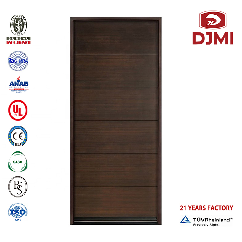 Aangepaste paniek duwstang Metalen uitgang branddeur Hoteldeuren Aangepaste Ul Wood Hotel Brandwerende Foshan fabriek branddeur Aangepaste Ul 90 minuten En1634 Geluiddichte brandwerende houten deur voor hotel