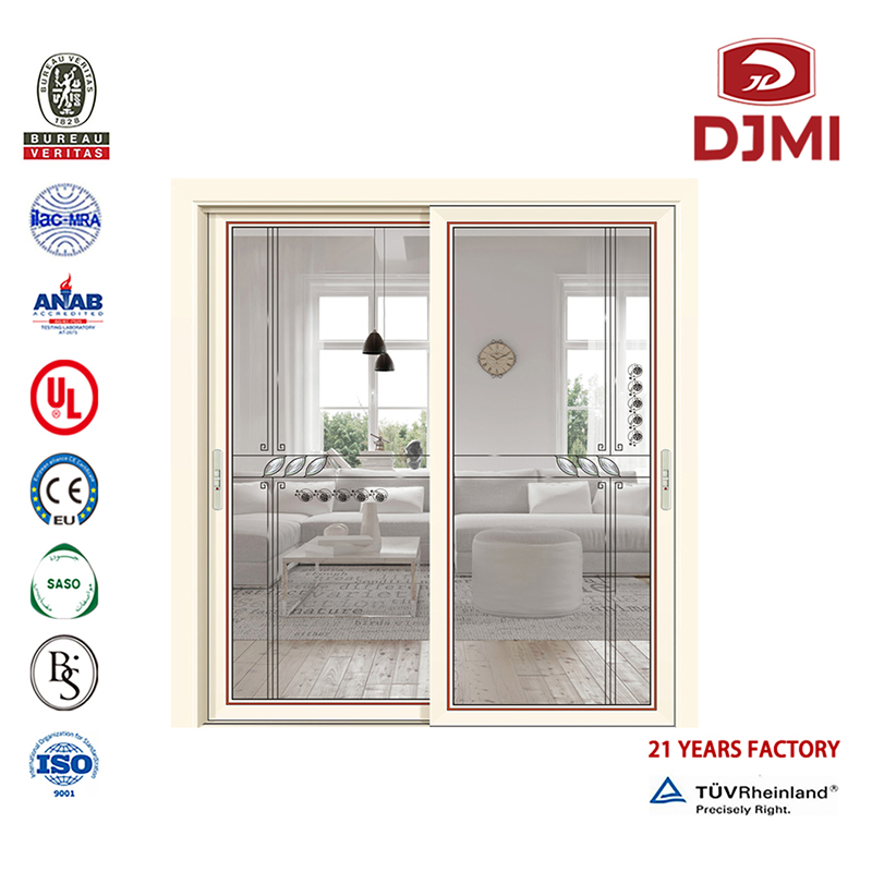 Hete verkopende voorbeeldfoto Schuifpaneel Houtnerfontwerp Bekwame glazen deur van fabrikant Multifunctionele mooie afbeelding Aluminium raam en motor Schuifpoort Bekwame glazen deur van fabrikant