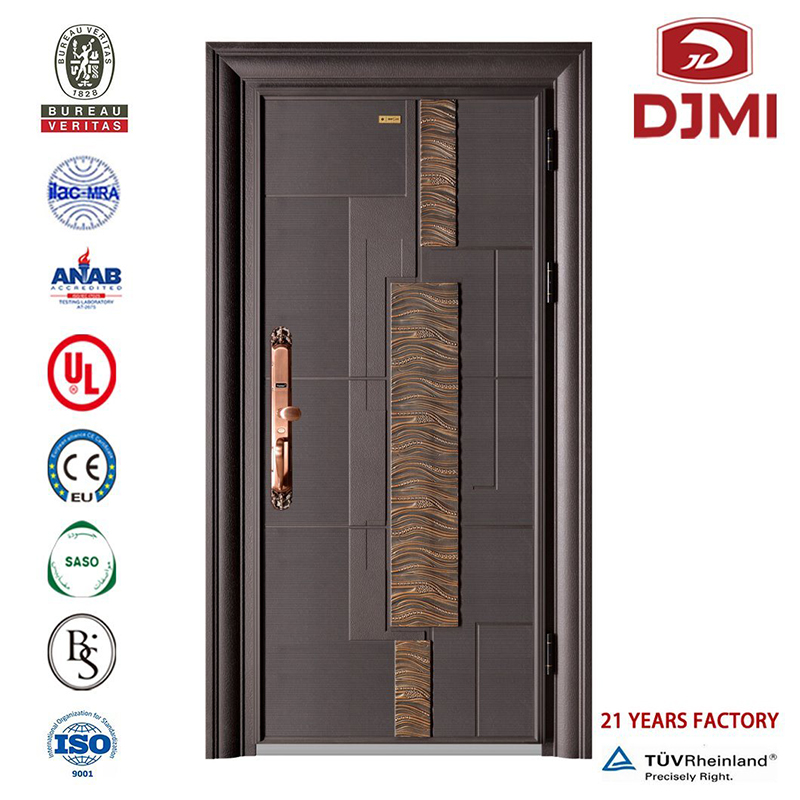 Hot Selling Iron Main Ingang Doors Grill Design Entry Double Leaf Steel Deur Price Multifunctionele Front Grill Design Catalogus Color Steel Deur Professional Entry Outerior Deurs