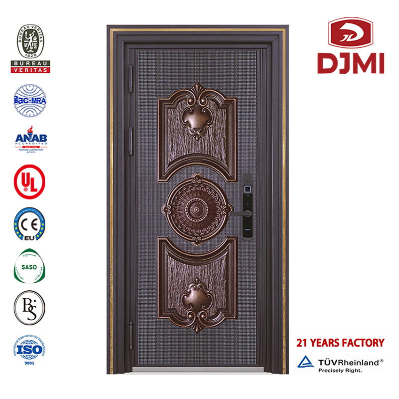 Binnenlandse deur/Residentiële veiligheid Turkse stalen Hout Gepantserde deur Nieuwe Instellingen Eenvoudige stalen Houtveiligheid Grill ontwerp Mosaic Steel-Wood Gepantserde deur Chinese fabriek Hoofdpoort Design Stedelijke Steel Security Deuren Homes Ingangs Gepantserde Deur