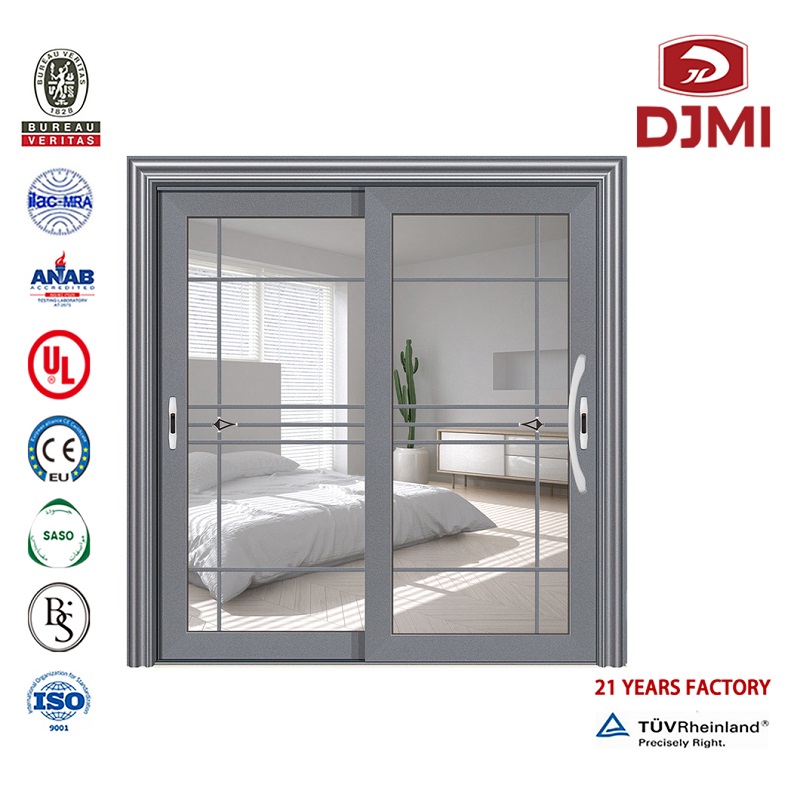 Glijdende aluminium schuifdeur met smal frame Multifunctionele aluminium commerciële 96 x 80 glazen schuifdeur van glas Professionele buitenschuifdeur Eindschakelaar Amerikaanse fabrieksuitlaat Aluminium deuren en ramen